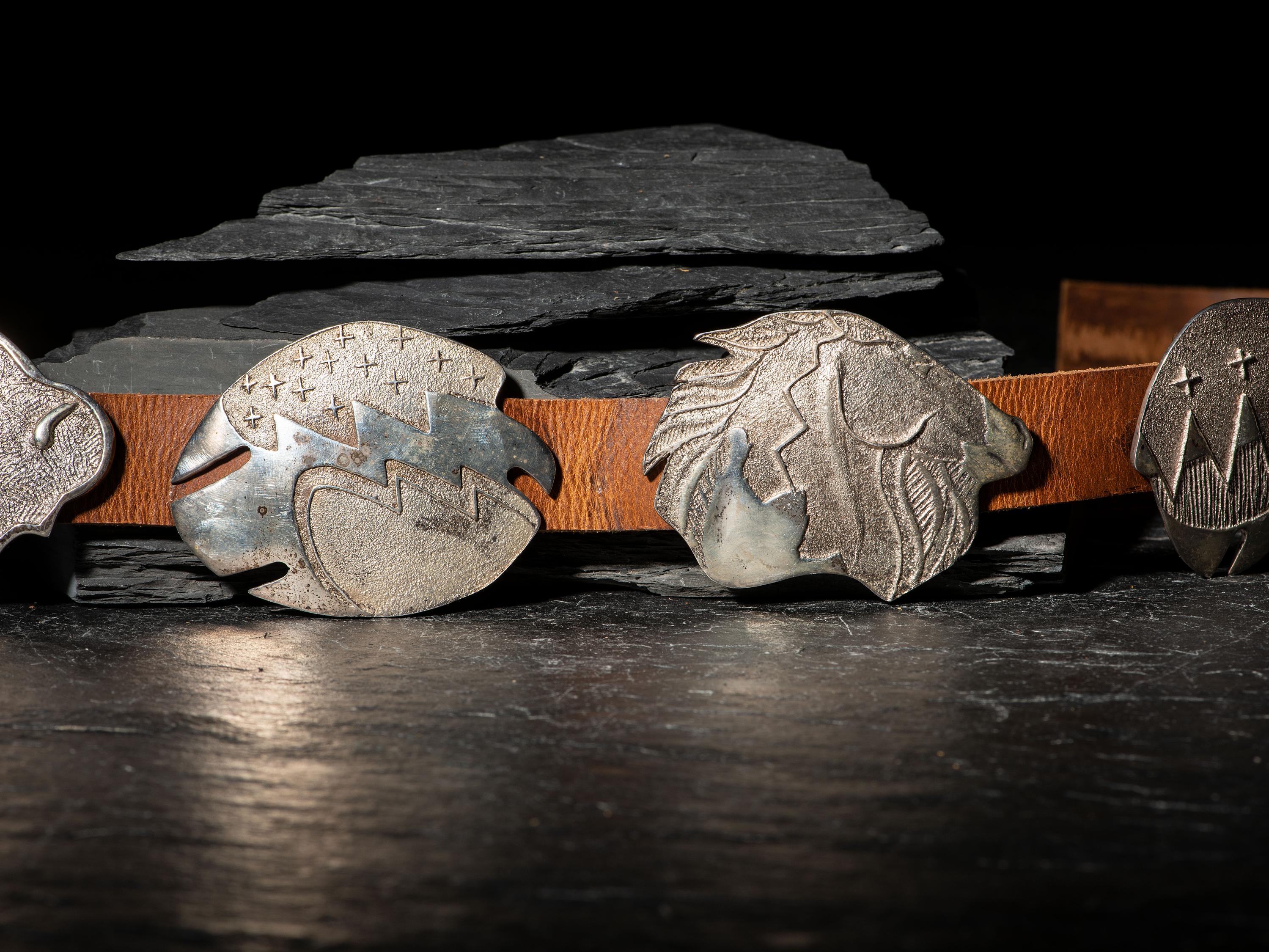 Southwestern Tufa Cast Concha Belt