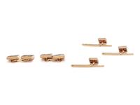 TIFFANY & CO., YELLOW GOLD AND RUBY DRESS SET