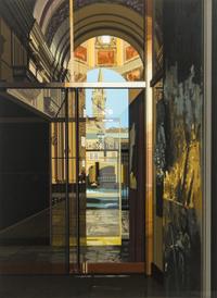 Richard Estes, (American, b. 1932), Salzberg Cathedral, 1982