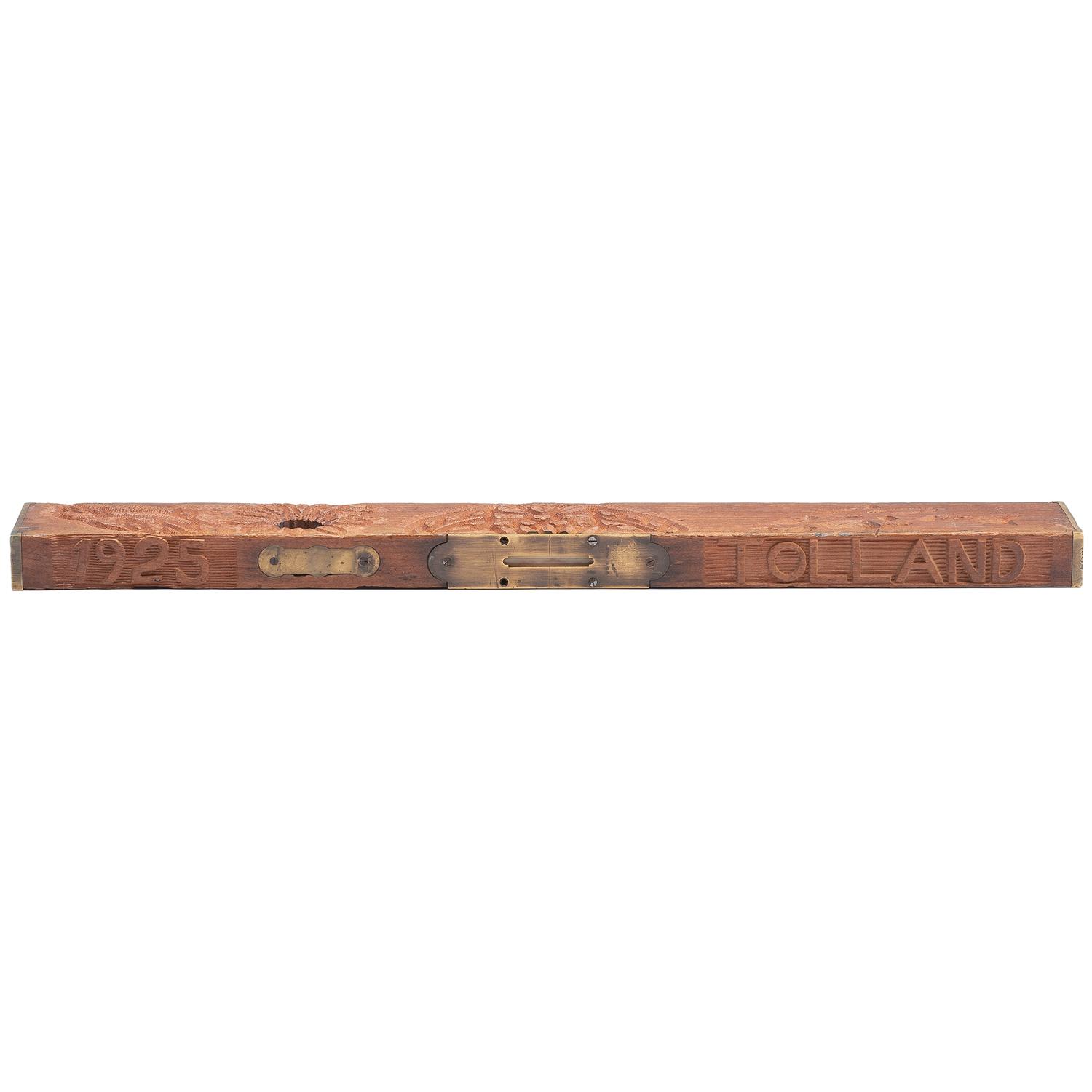 Union Pacific Moffat Tunnel, Tolland, Colorado , Folk Art Carved Wood Level