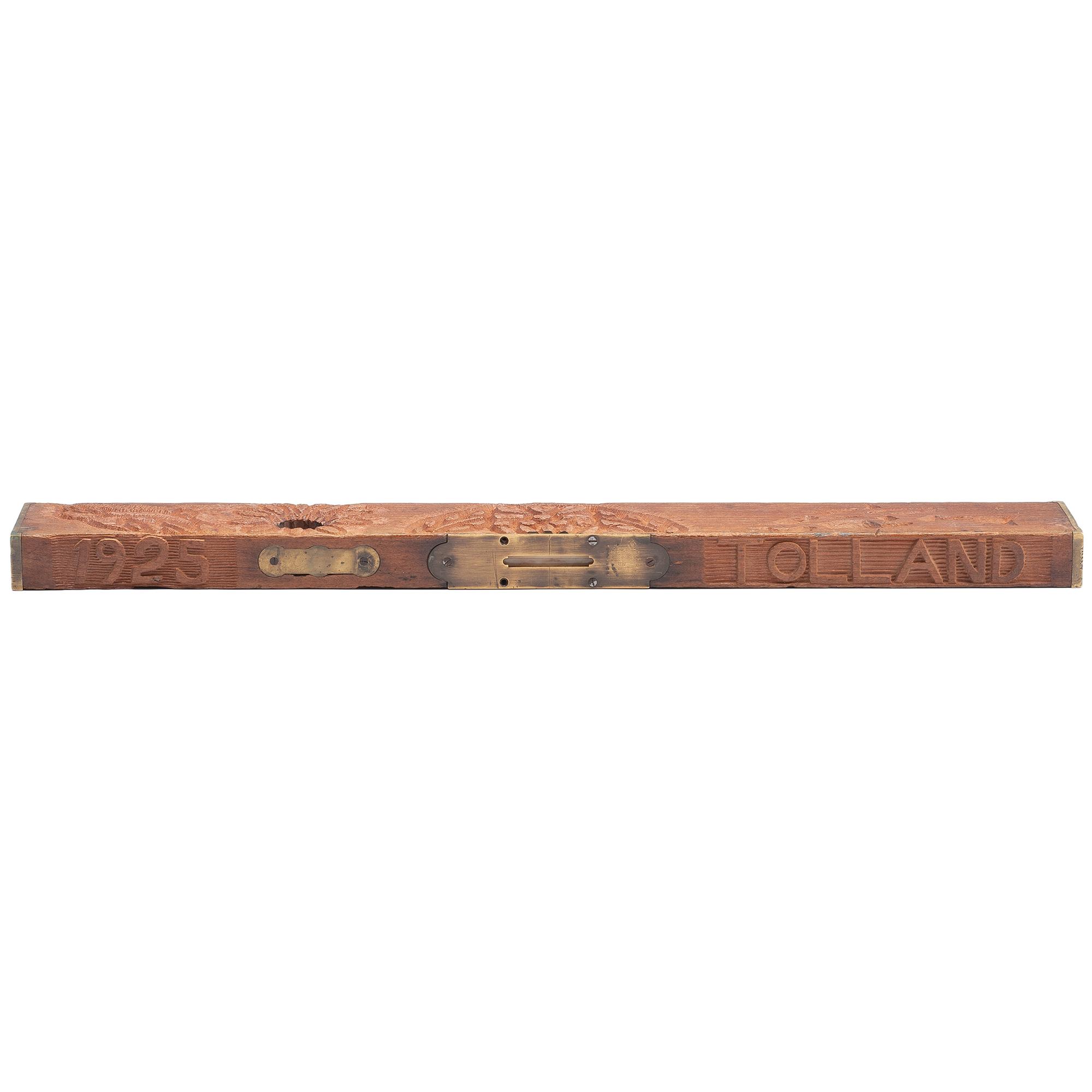 Union Pacific Moffat Tunnel, Tolland, Colorado , Folk Art Carved Wood Level