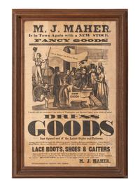 [CIVIL WAR] M.J. Maher. Is in Town Again with a New Stock Fancy Goods. Washington, IN, 1862.