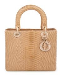 Christian Dior Tan Python Small Lady Dior Bag, 2009