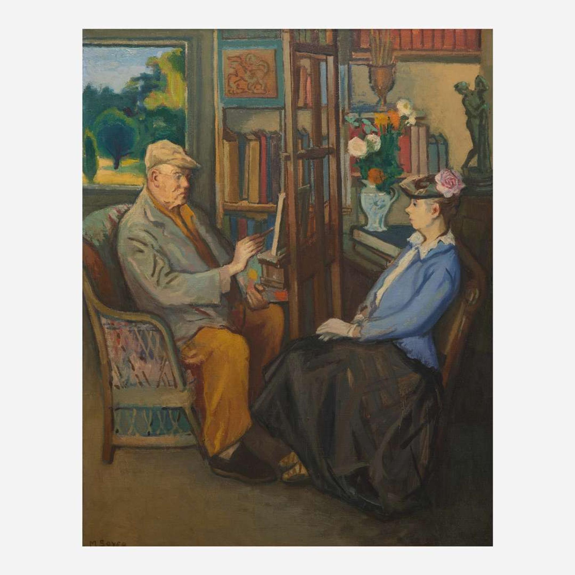 Moses Soyer (American, 1899–1974) Burliuk and His Wife