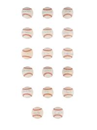 A Group of 17 Hall of Fame Single Signed Autograph Baseballs (Beckett Authentication Services Certified),