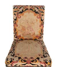 A Pair of George III Style Needlepoint Upholstered Side Chairs