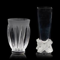 A Lalique Courchevel Vase and Lucca Vase