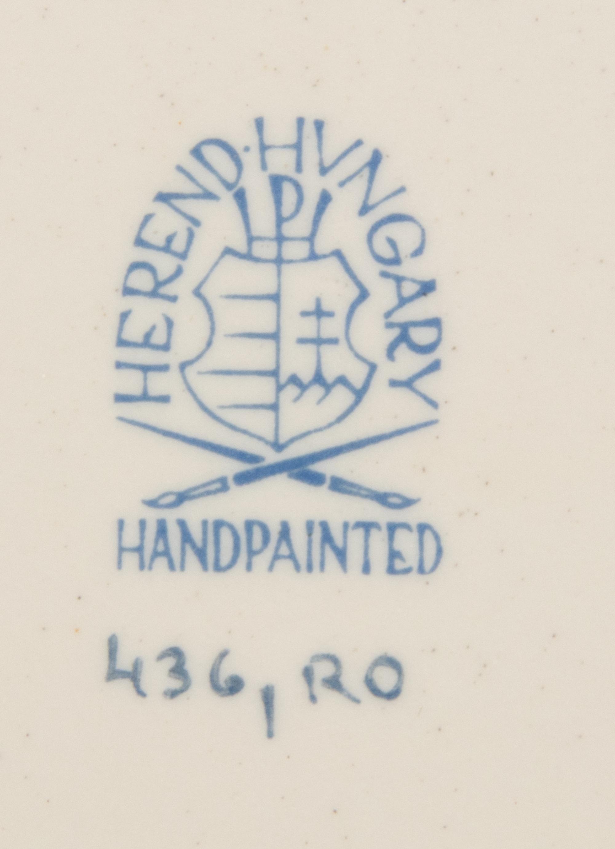 A Herend Porcelain Rothschild Bird Table Service