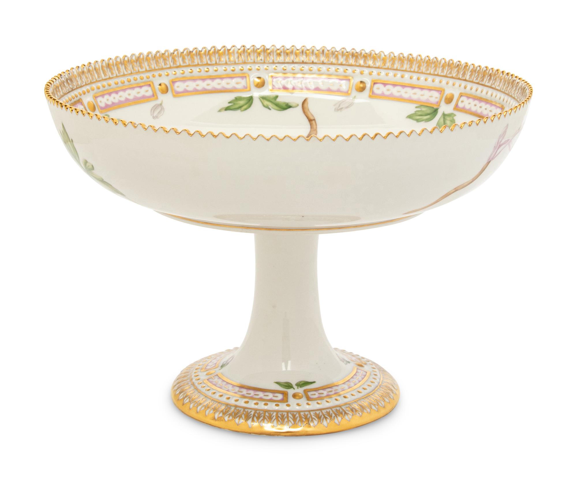 A Royal Copenhagen Flora Danica Porcelain Tazza