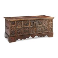 A Continental Polychrome Decorated Cassone