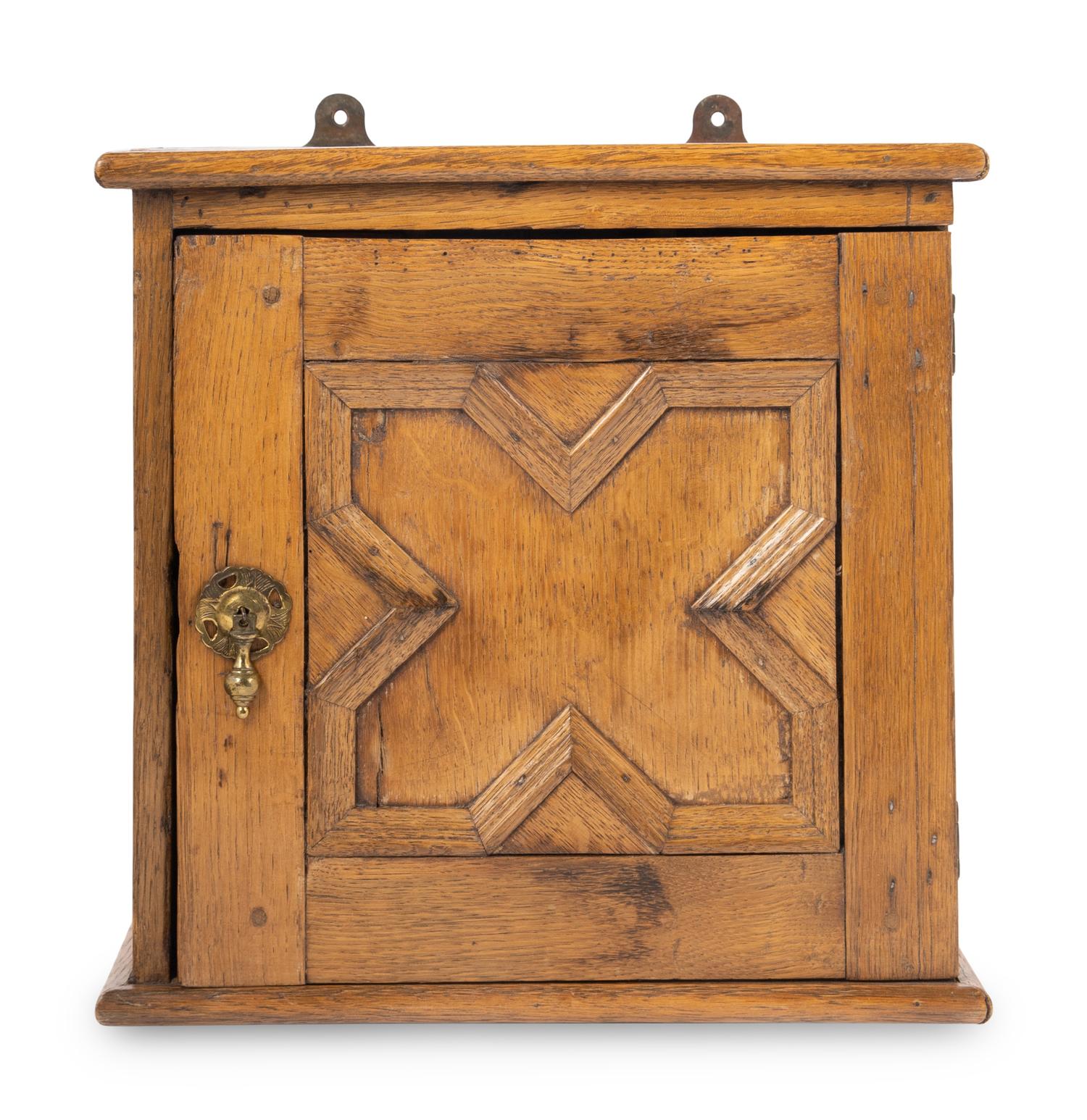A Charles II Oak Spice Cabinet