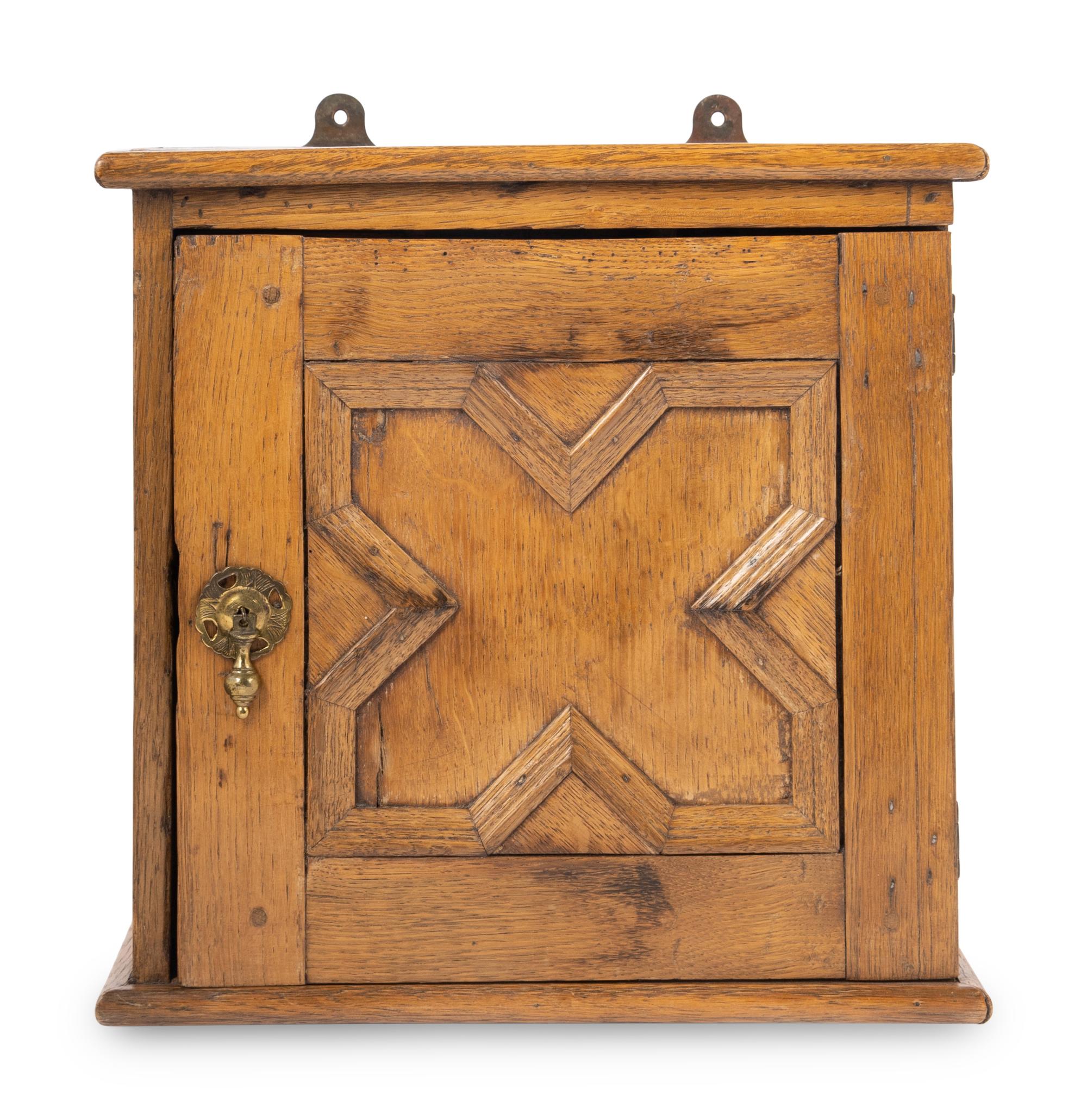 A Charles II Oak Spice Cabinet