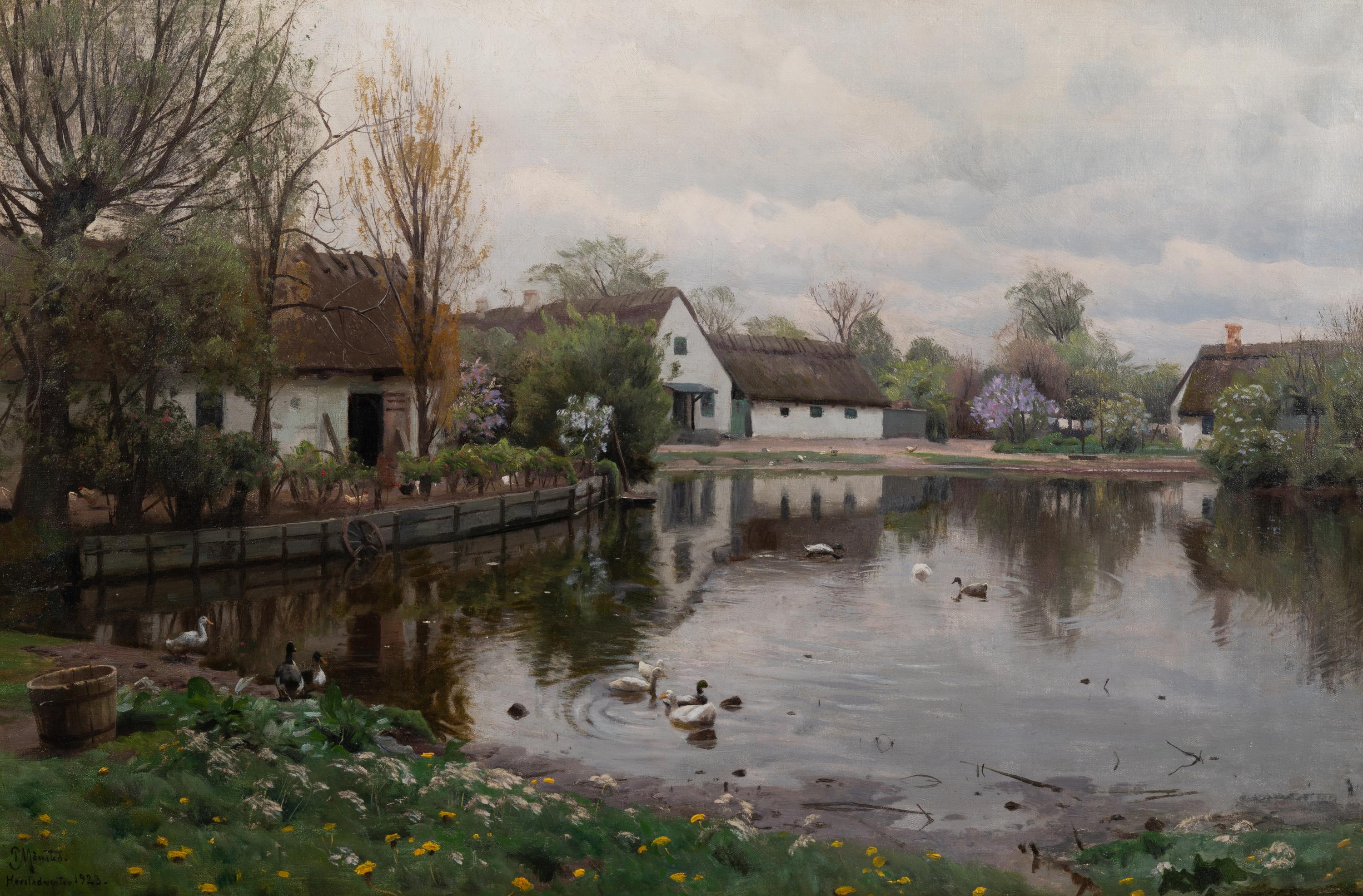 Pond in Herstedvester, Denmark