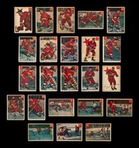 A Collection of Detroit Red Wings 1954 Parkhurst Hockey Cards (23)