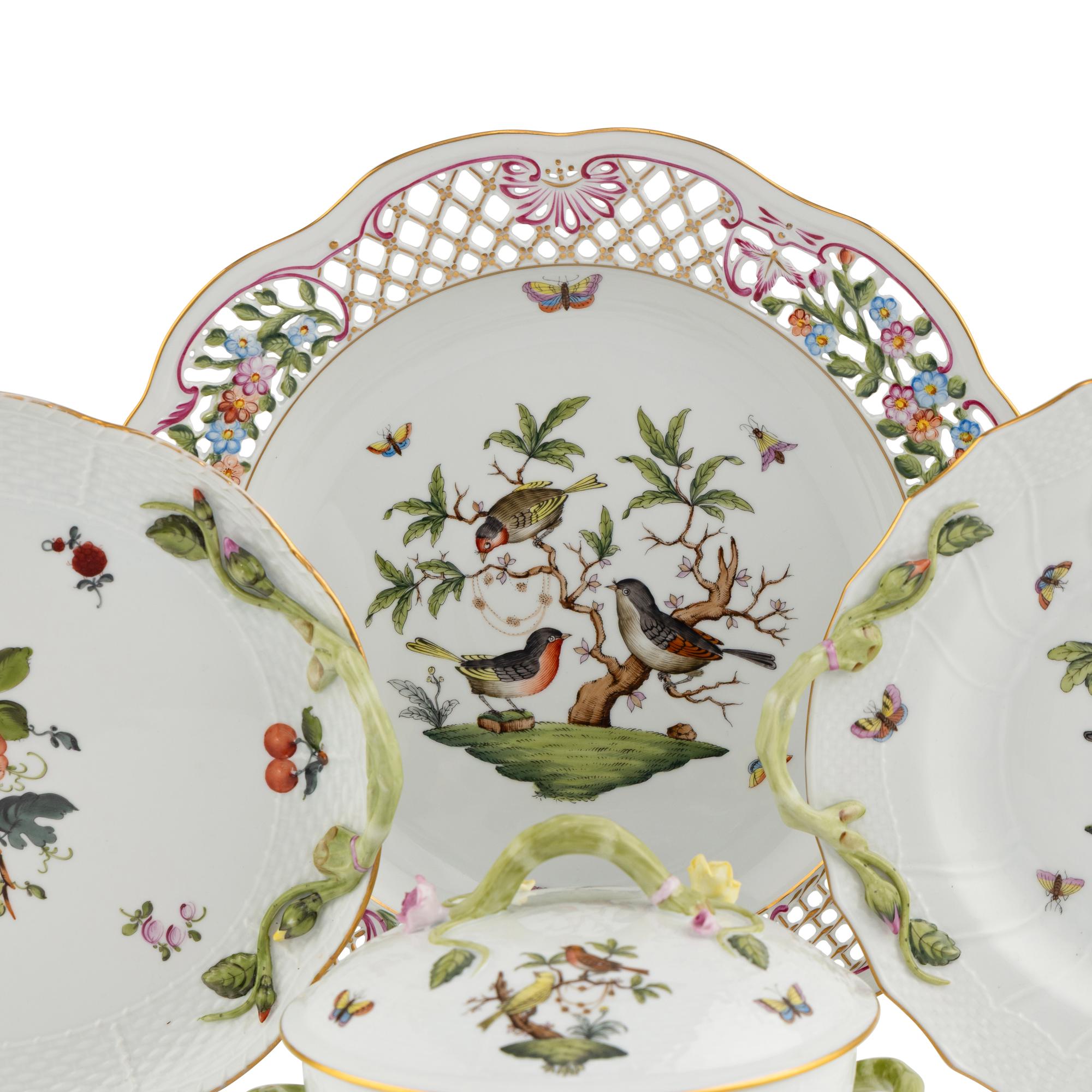 A Group of Four Herend Porcelain Serving Articles