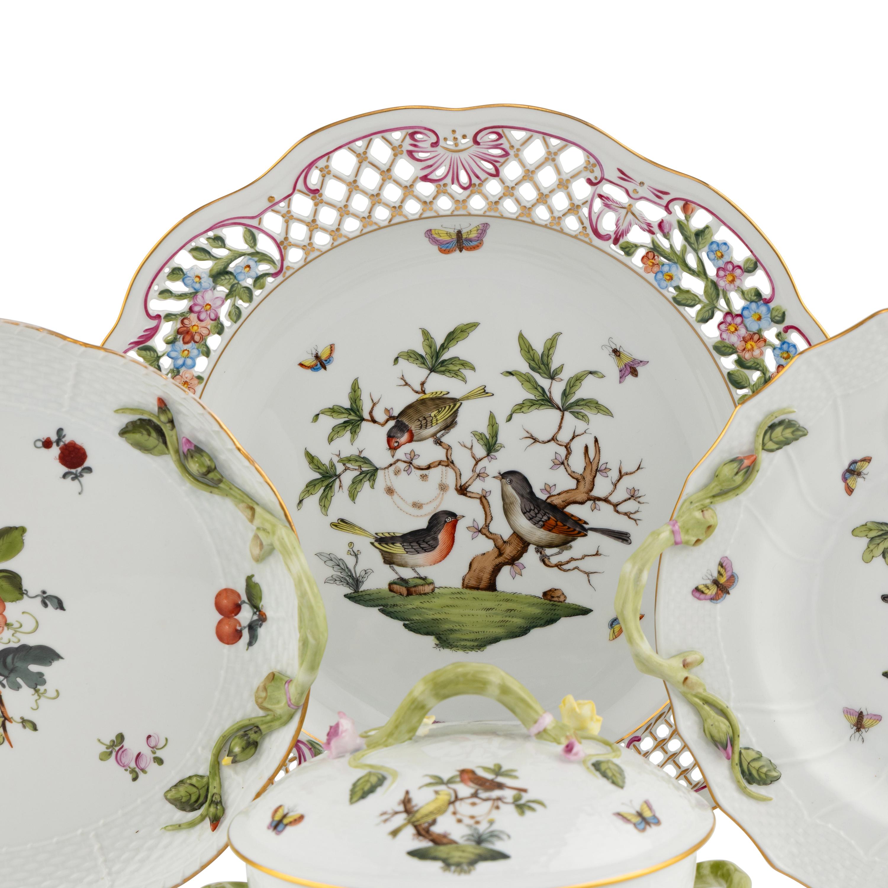 A Group of Four Herend Porcelain Serving Articles