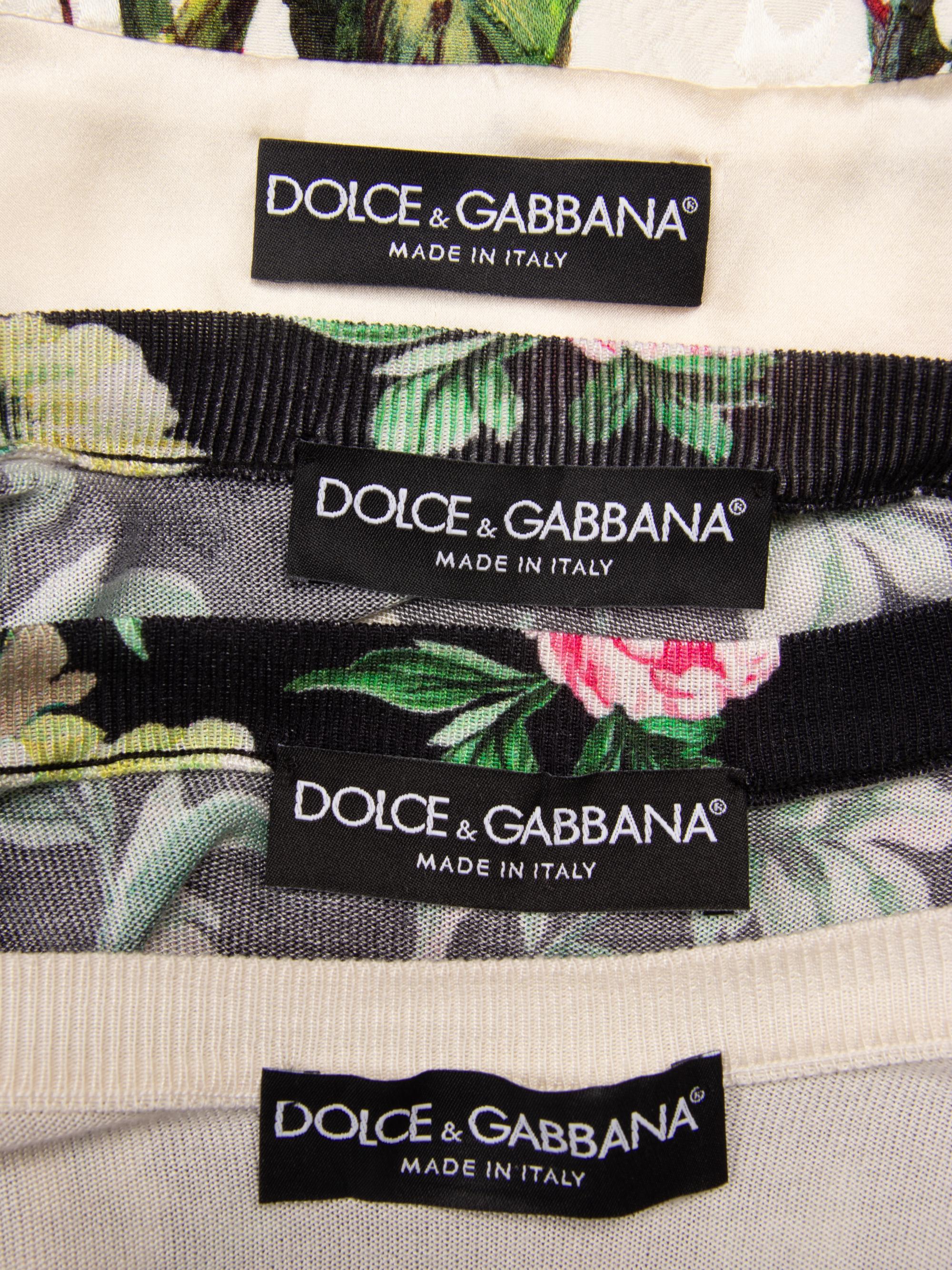 Dolce & Gabbana, Three Floral-Print Tops