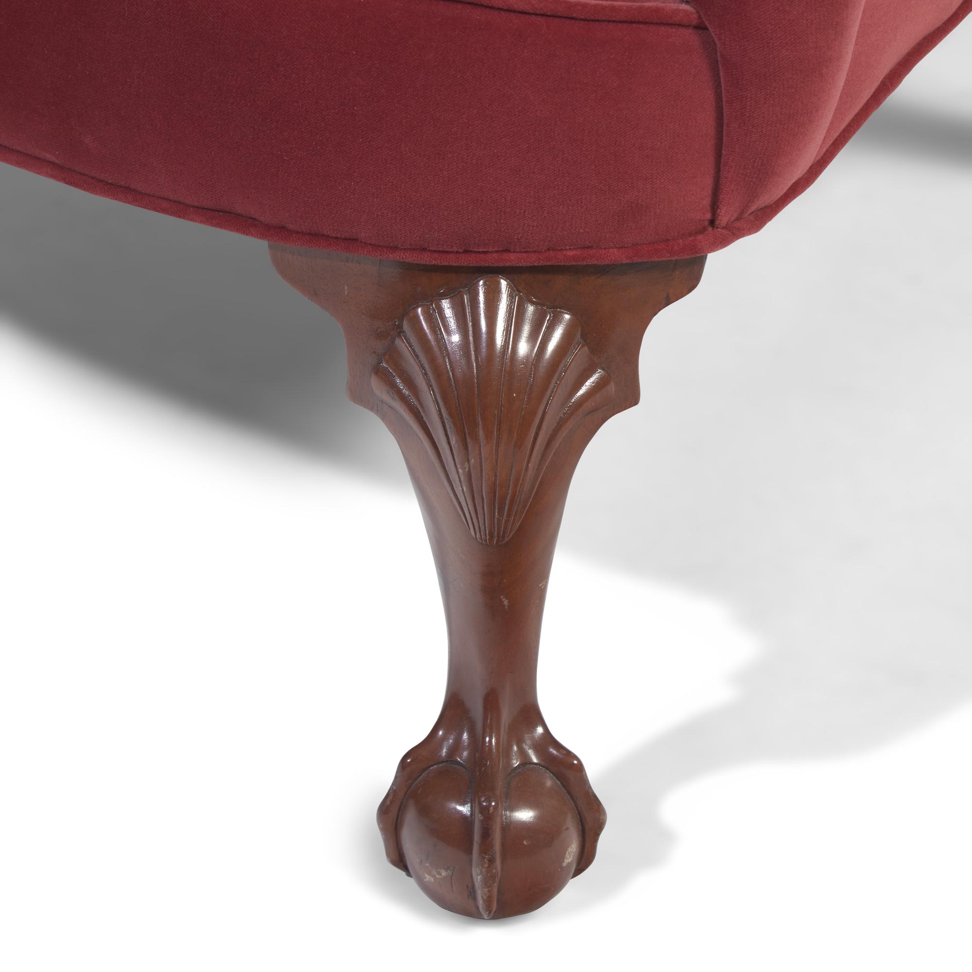 A Chippendale Carved Mahogany Easy Chair