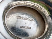 A Thomas Richards Coin Silver Three-Piece Tea Service and Associated Bowl