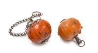 Two Small Chinese Gourds Diameter of larger 1 3/4 inches. — QING DYNASTY (1644-1911)