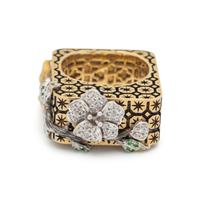 DICKSON YEWN, DIAMOND AND GEMSTONE 'FLORAL BROCADE' RING