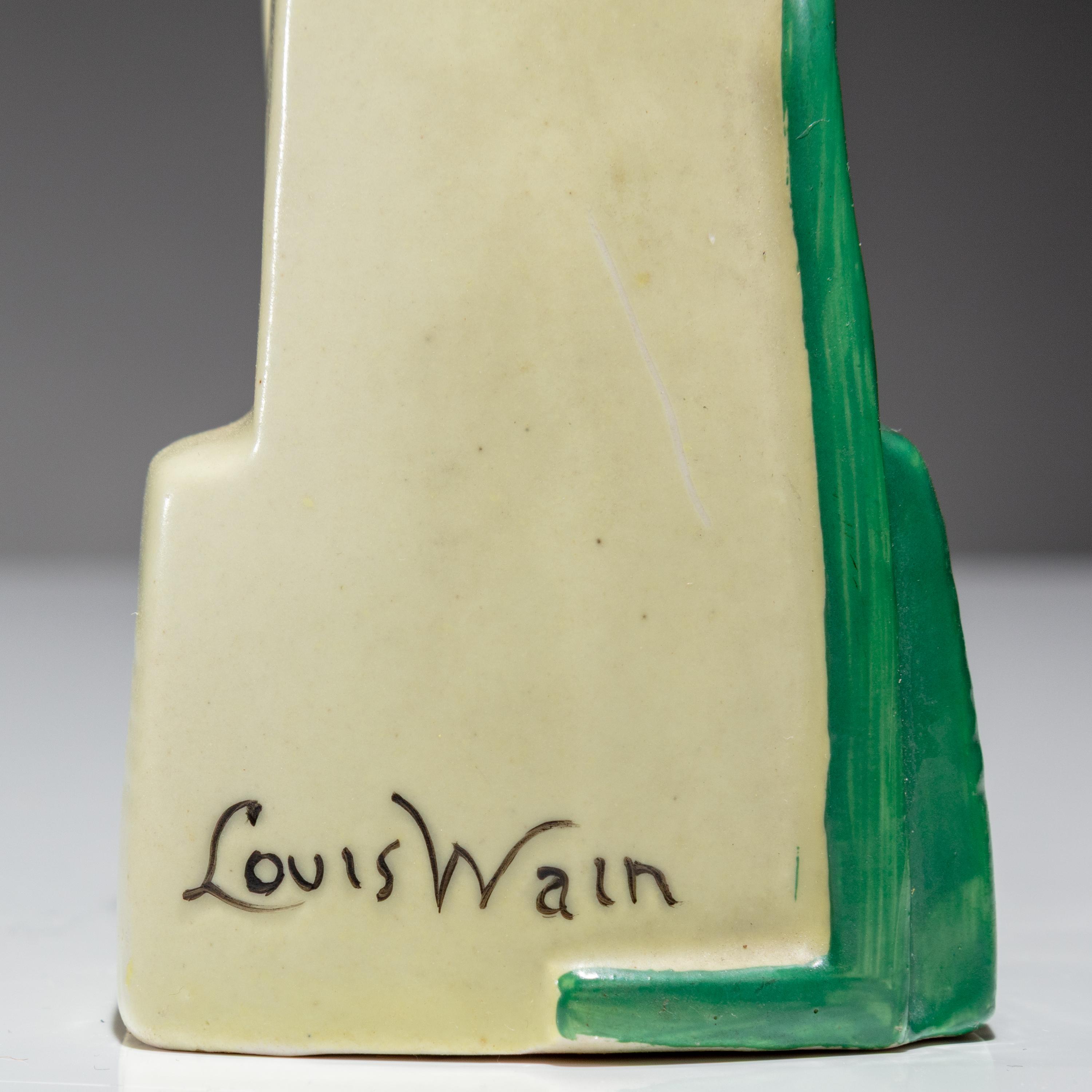 Louis Wain (English, 1860–1939) — Lucky Egyptian Cat Vase , designed 1915, c. 1930