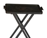 A Pair of Ebonized Tray-Top Folding Side Tables