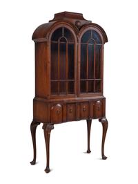 A Pair of George II Style Mahogany Bookcases on Stands
