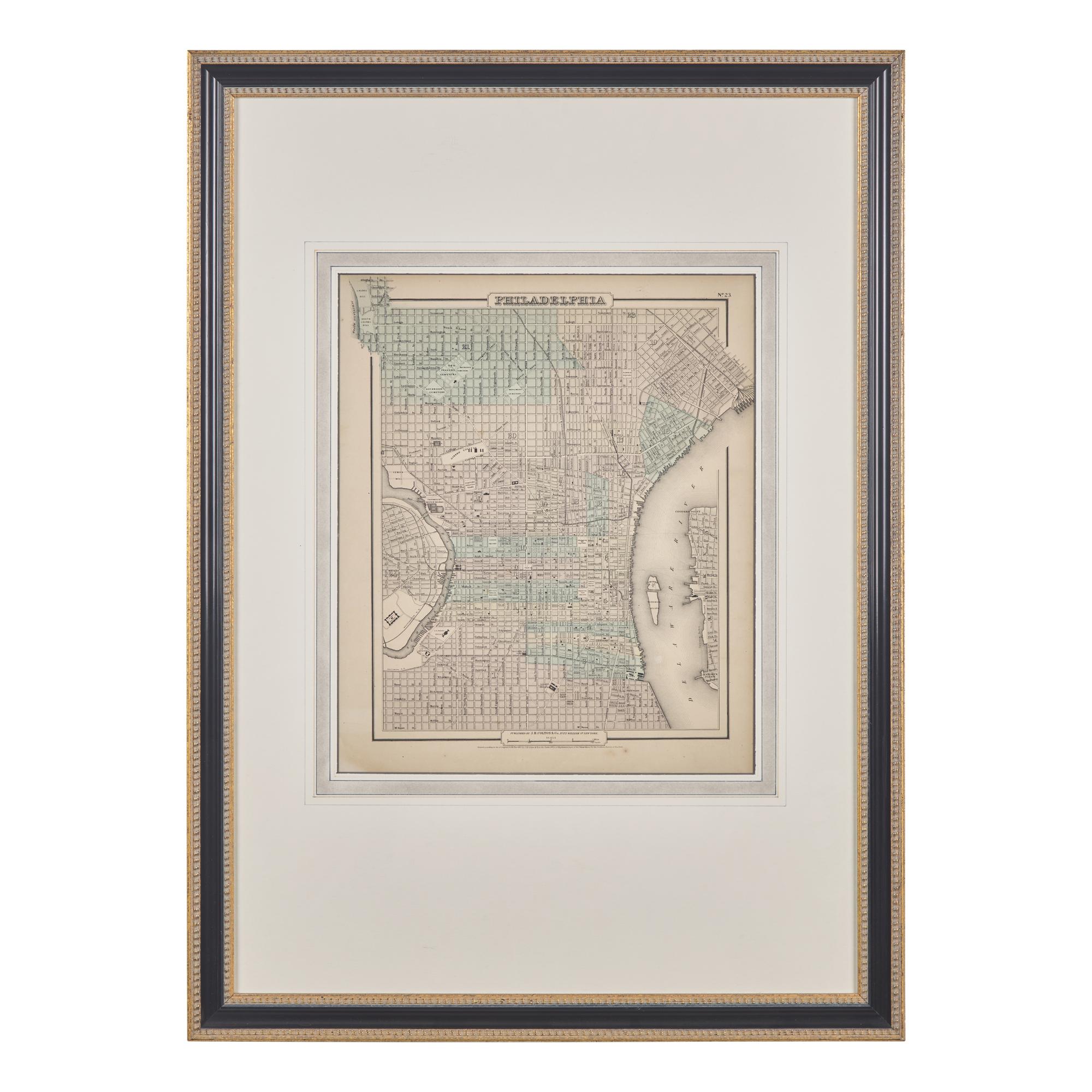 [Philadelphia] Group of 5 19th-20th century maps of Philadelphia