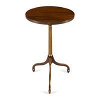 A Baker Parcel-Gilt Mahogany Side Table