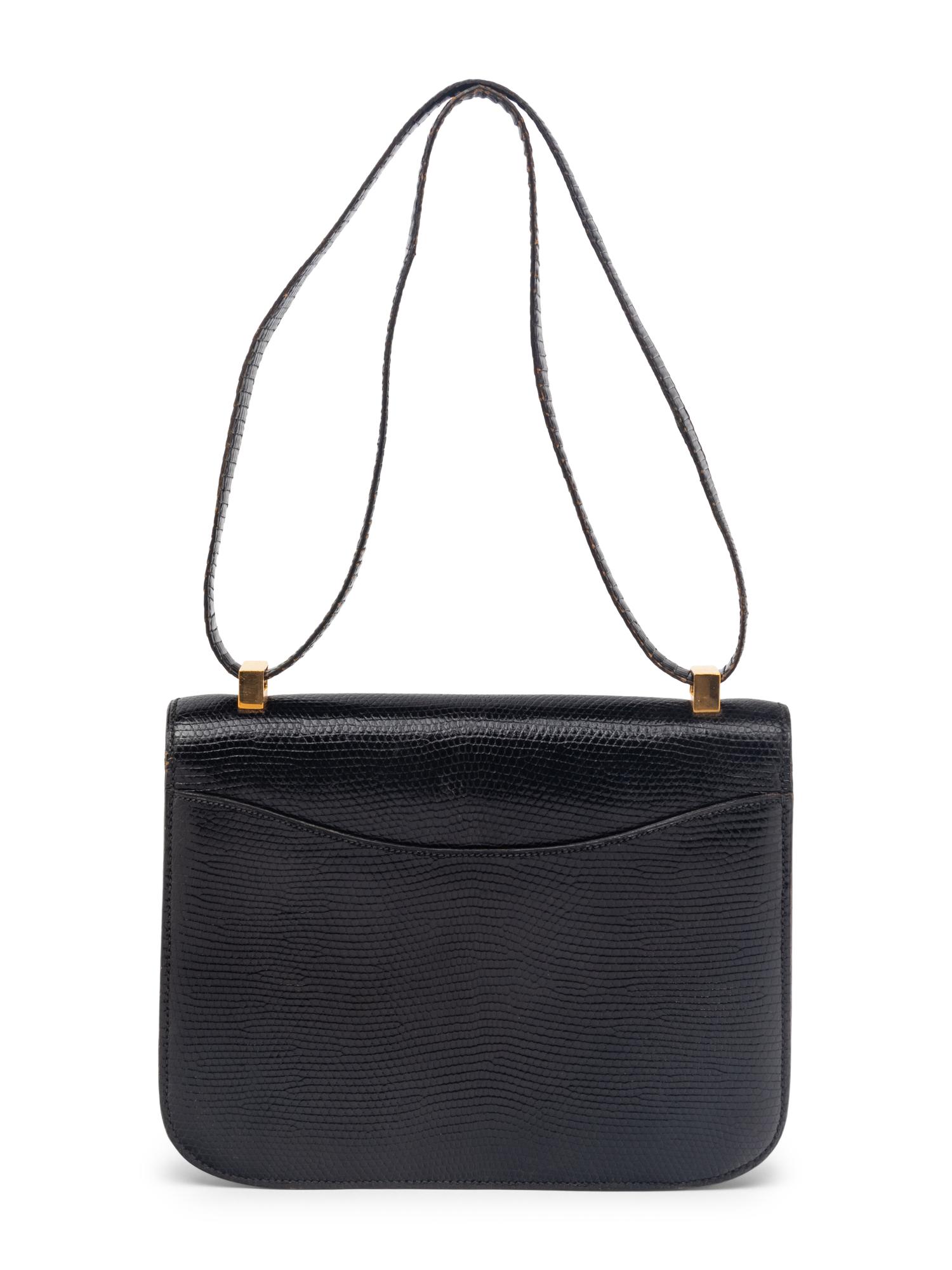 Hermès Constance 23 in Black Lizard