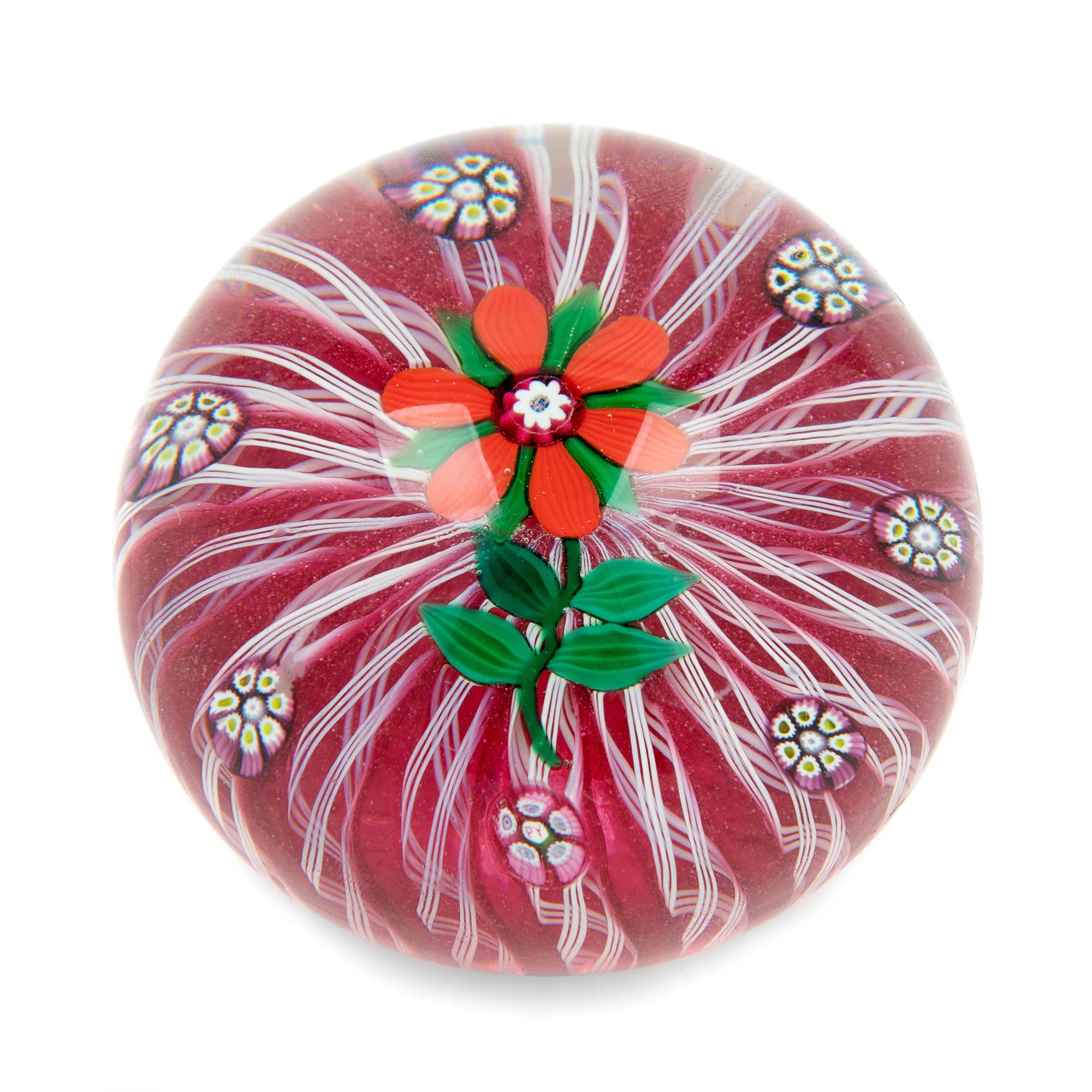 Paul Yasart, (Spanish, 1904-1991), Paperweight with Floral Motif