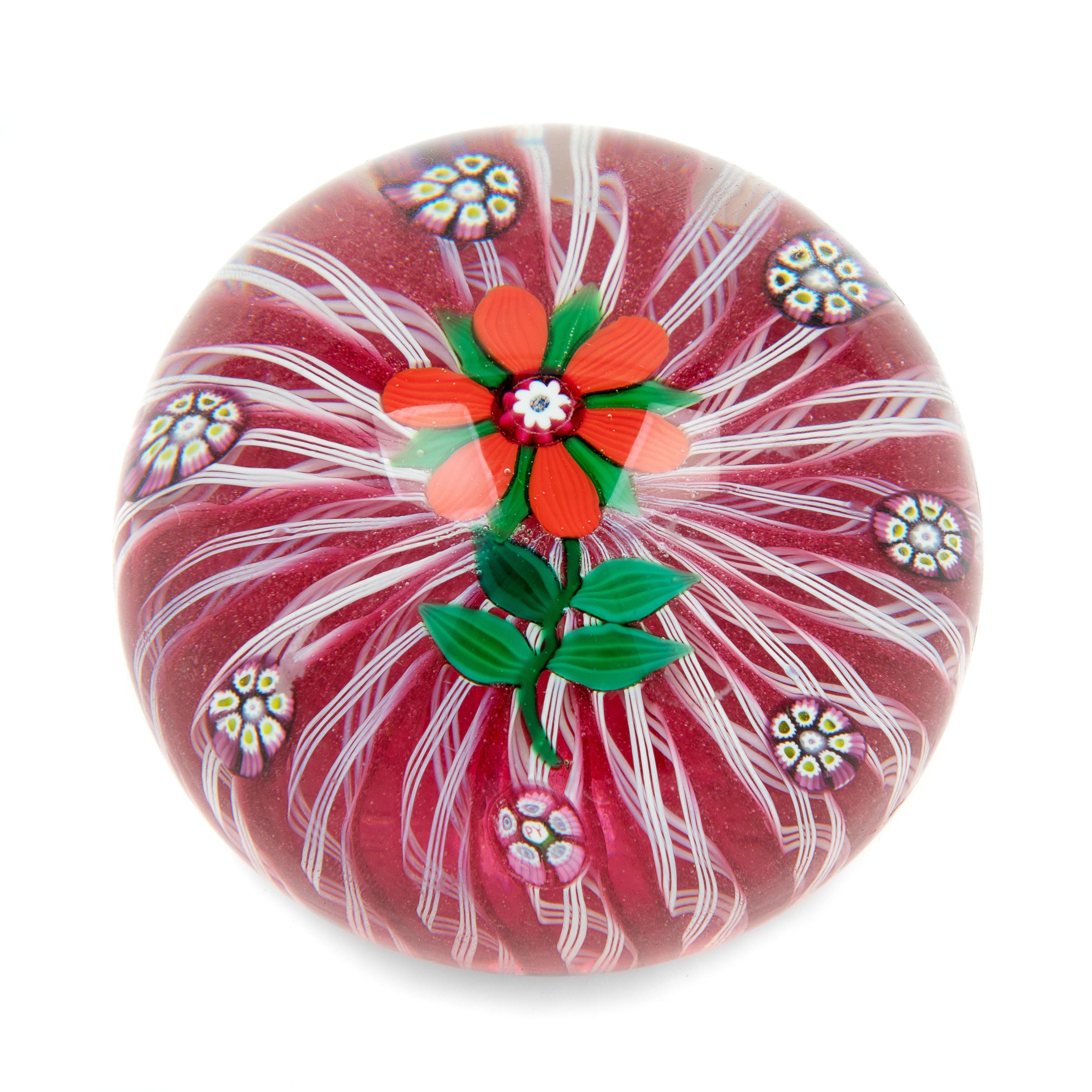 Paul Yasart, (Spanish, 1904-1991), Paperweight with Floral Motif