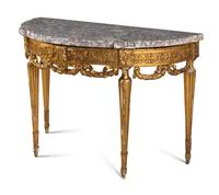 A Continental Neoclassical Giltwood Console Table