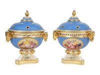 A Pair of Bloor Derby Porcelain Censers