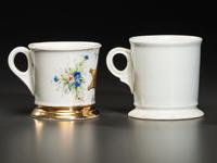 Two Police Officers' Porcelain Occupational Shaving Mugs