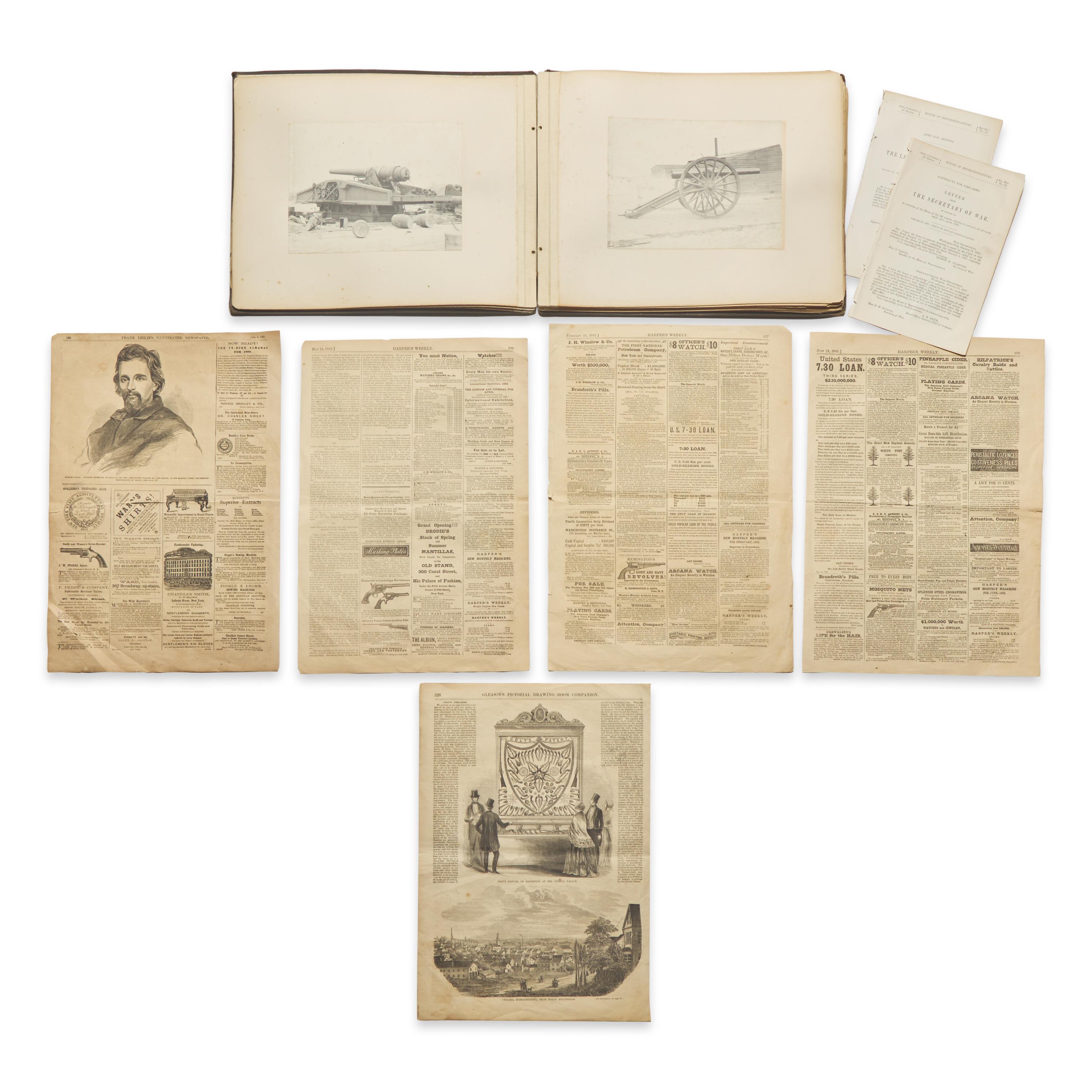 [Guns & Artillery] A Late 19th Century Photograph Album of Ordnance and Artillery from "Freedom's Fortress" Fort Monroe