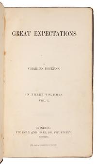 DICKENS, Charles (1812-1870). Great Expectations. London: Chapman and Hall, 1861.