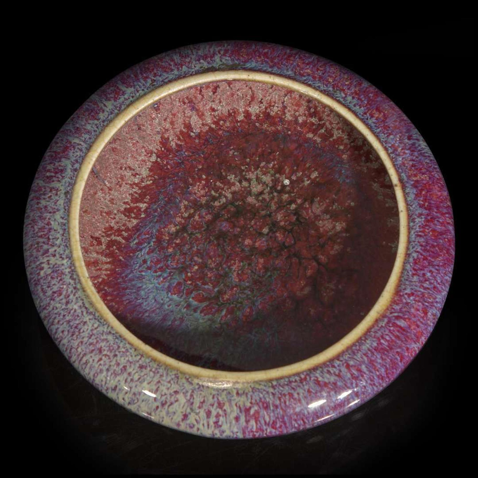 A Chinese flambé-glazed circular brush washer 窑变釉笔洗 Qing dynasty, 18th/19th century ? ???????
