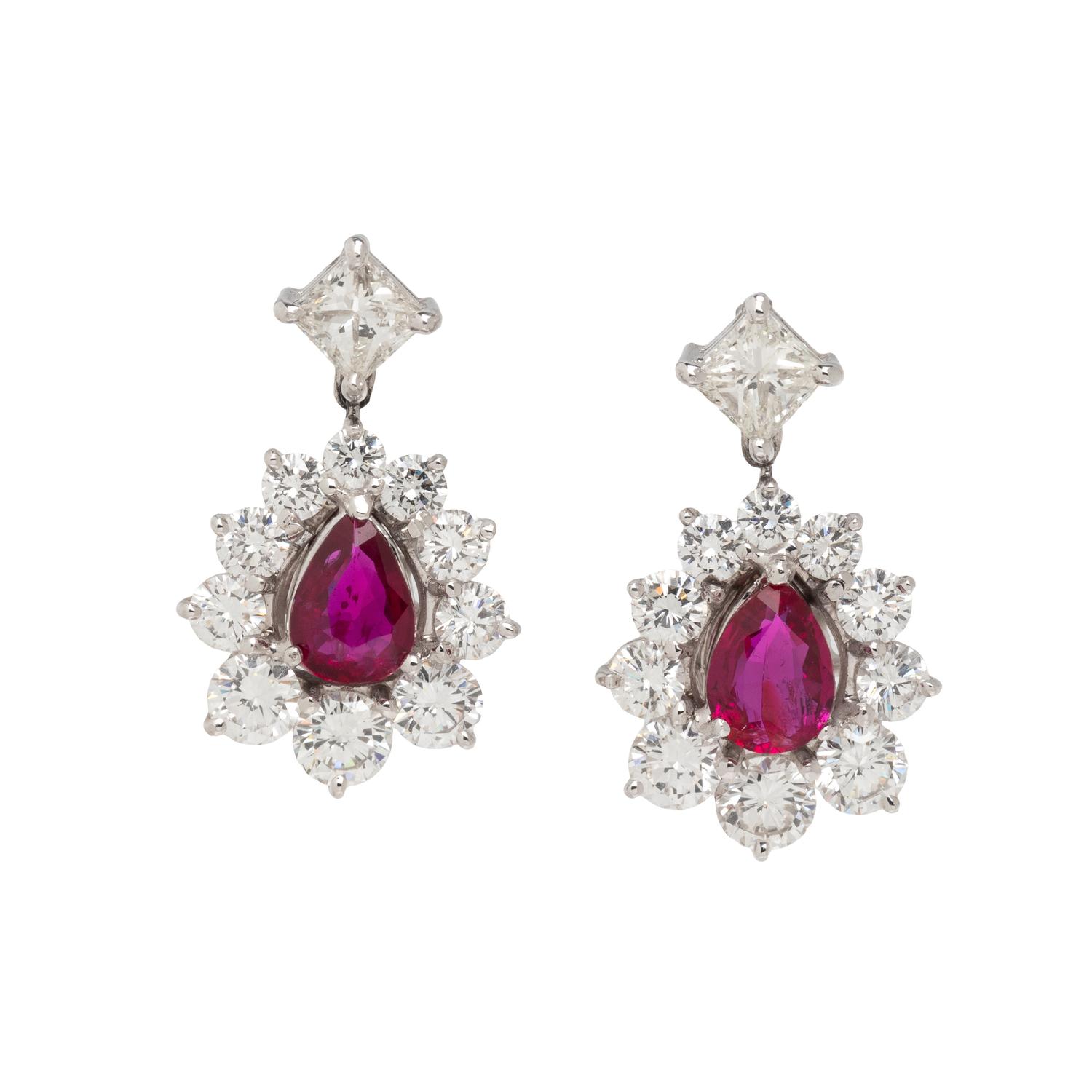 RUBY AND DIAMOND EARRINGS
