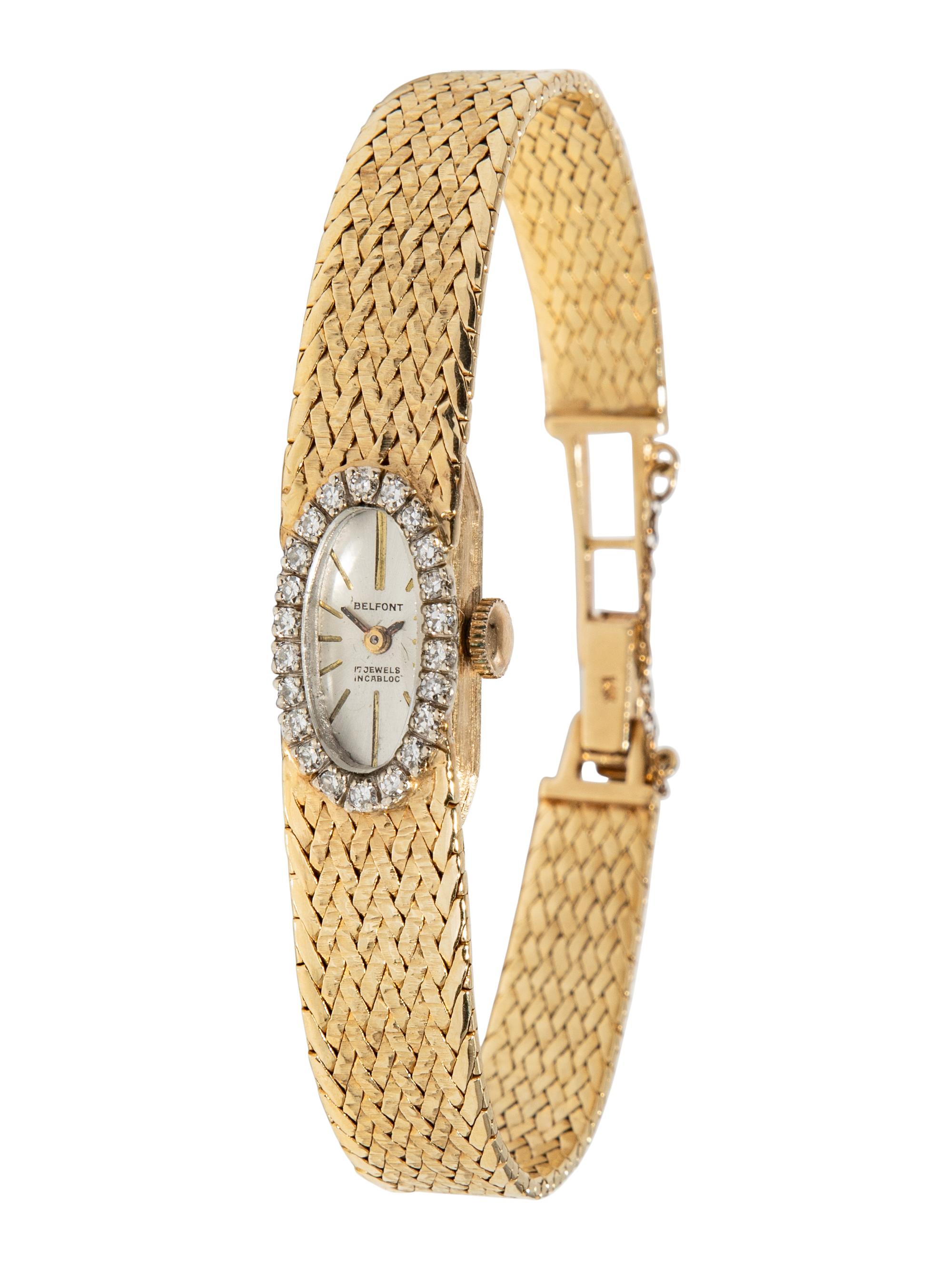 BELFONT, YELLOW GOLD AND DIAMOND WATCH