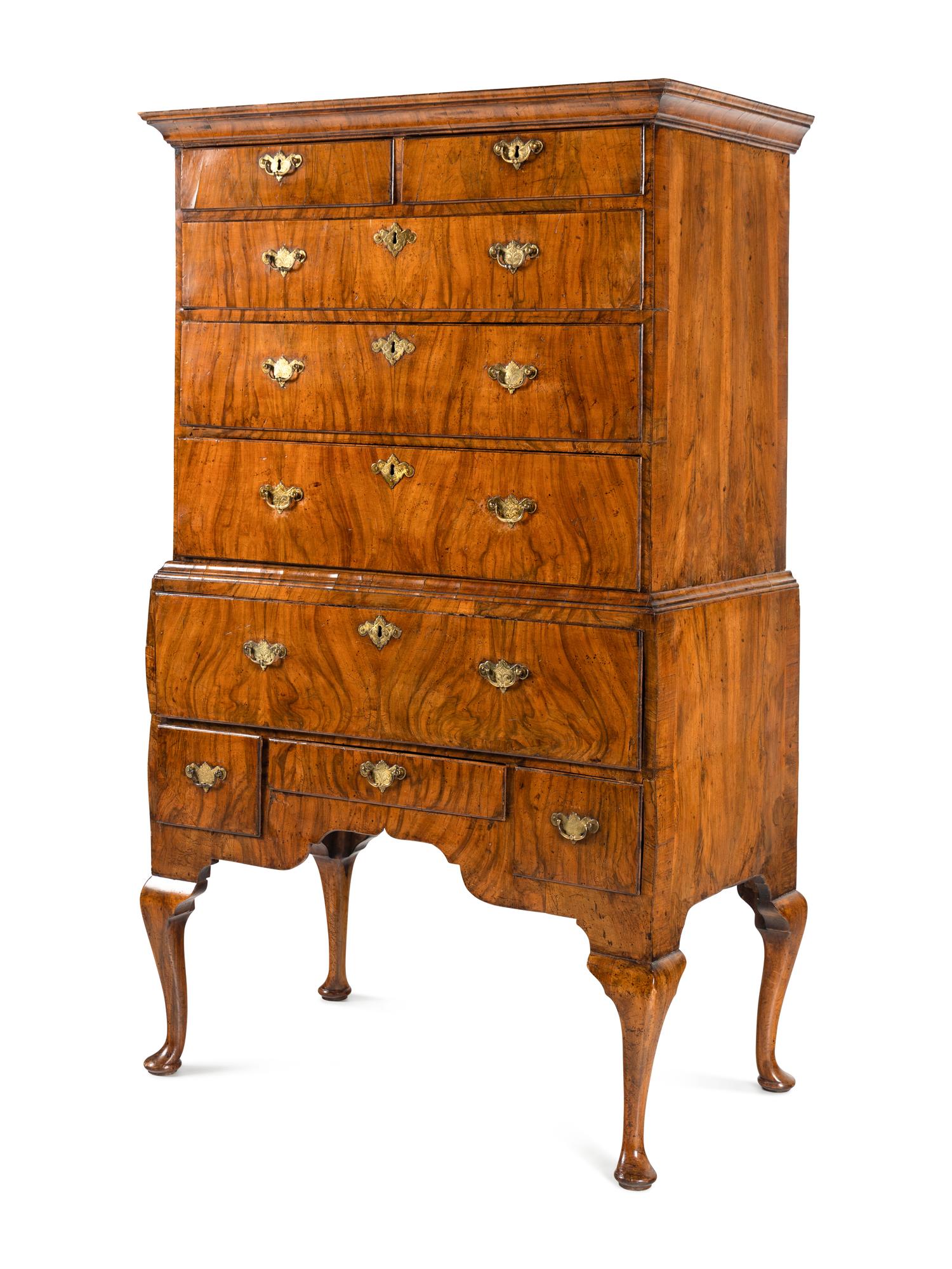 A George II Walnut High Chest