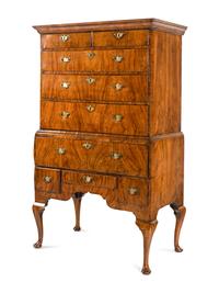 A George II Walnut High Chest