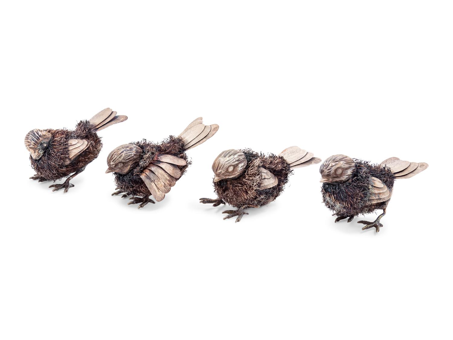 Six Italian Silver Birds