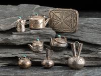 Sterling Silver Miniature Tea Set, PLUS