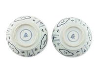A Pair of Chinese Export Blue and White Porcelain Bowls