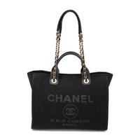 CHANEL, BLACK CAMBON SHOPPING BAG