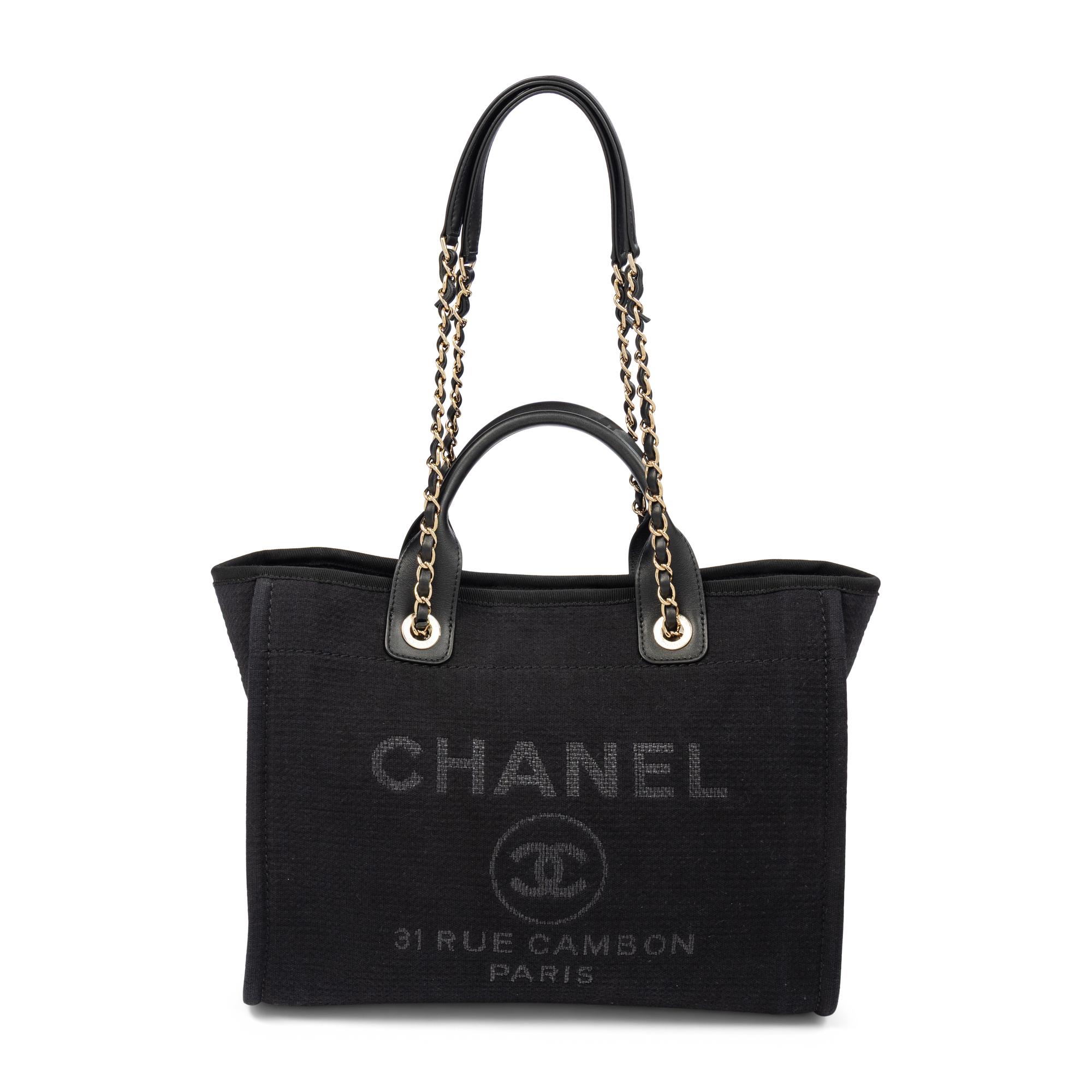 CHANEL, BLACK CAMBON SHOPPING BAG