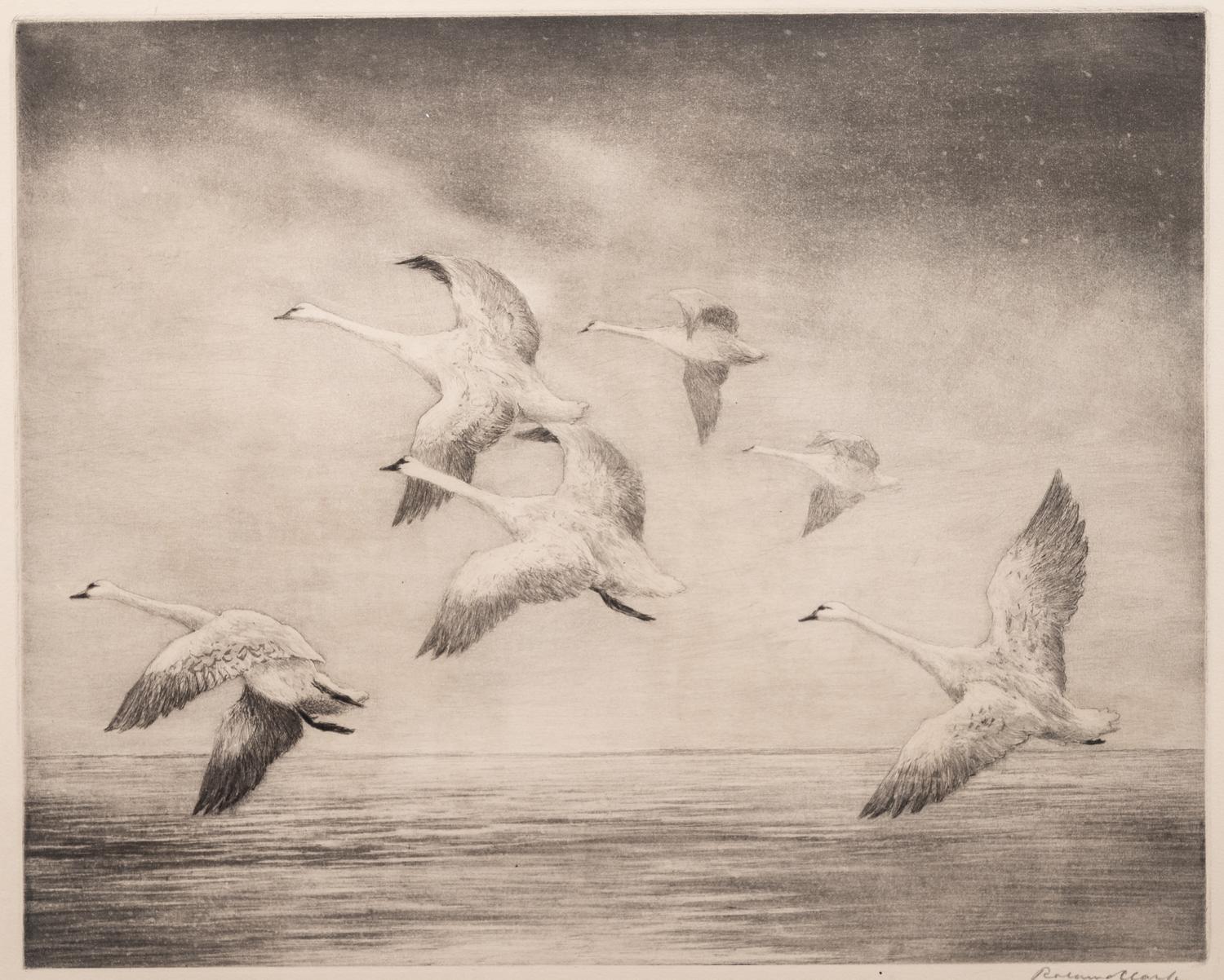 A Group of Three Dry-Point Etchings by Roland Clark (1847-1957)