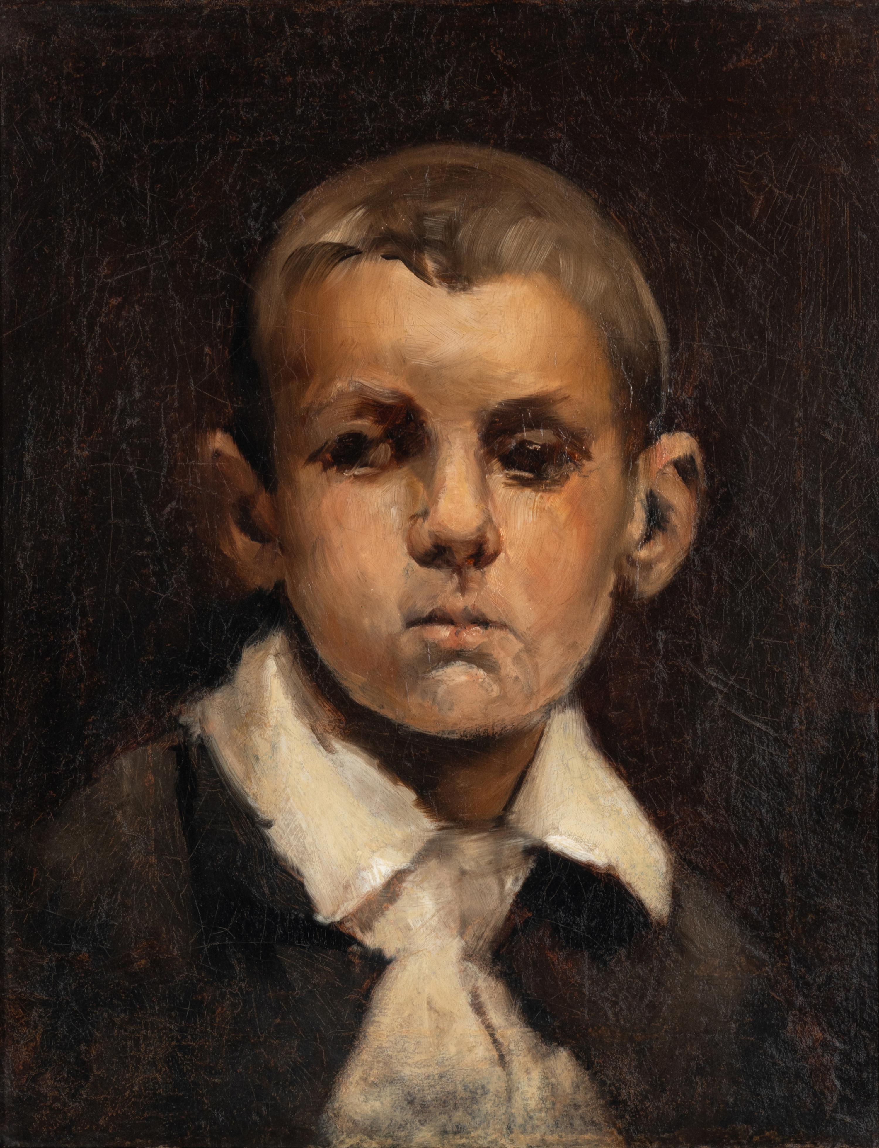 Frank Duveneck (American, 1848–1919) — Portrait Head of Young Boy